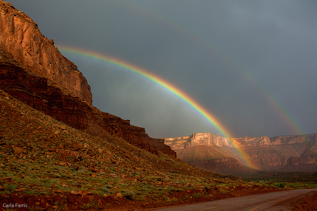 Double Rainbow near Fisher Tower