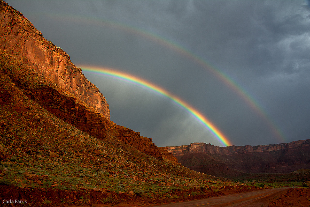 Double Rainbow near Fisher Tower