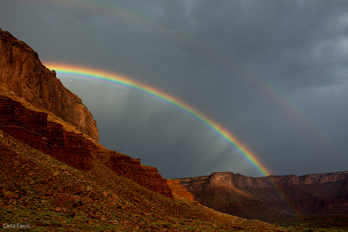 Double Rainbow near Fisher Tower