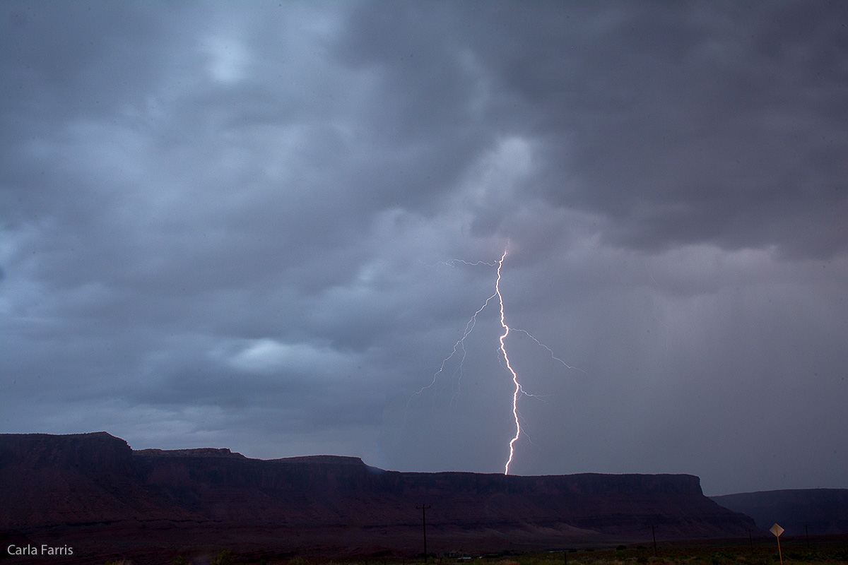 Lightening in Castle Valley